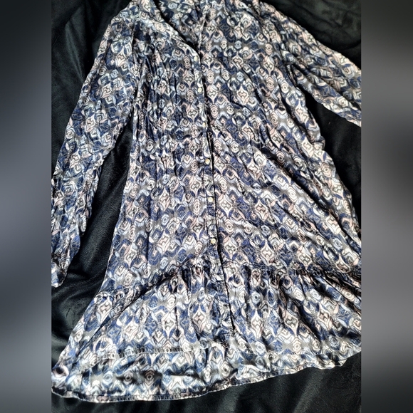 Wild Pearl Women's Tunic Long Sleeve Button Blouse- Size Large - Picture 2 of 11